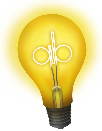 Light bulb with 'ab' as the filament